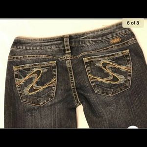 SILVER JEANS WOMENS TUESDAY EMBROIDERED 27X33